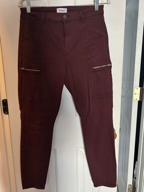 pistola Burgundy Skinny Cargo Pants